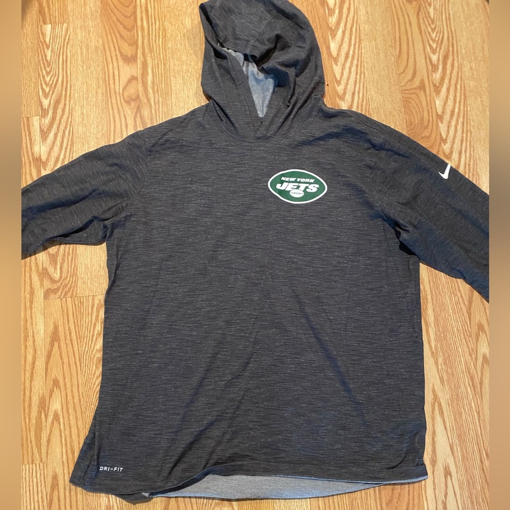 Nike Charcoal Dri-FIT Hoodie with Jets Logo